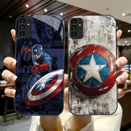 DK-58 Captain America HD Glass Casing for Samsung A05S A35 A55 A24 A14 A15 A04S A34 A25 M15 A54 S21 