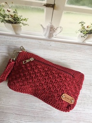 dompet rajut hp dua ruang by syafa id