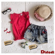 10451 Taiwan Imported Girl Pants Blue Short Pants with Pictures Kid Pants