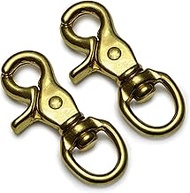 Ganzoo Shearing Carabiner Hook with Swivel Joint L 73 mm Snap Carabine for Dog Lead, 2 Pieces, Swive