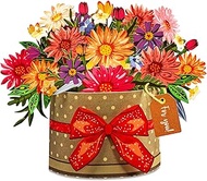 Paper Love Frndly, Box of Flowers 3D Pop Up Card, For All Occasion, Mothers Day, Love, Anniversary,
