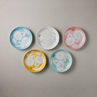 日本美濃燒 - 粉染花朵小盤 - 任選 3件組 (15.3cm)