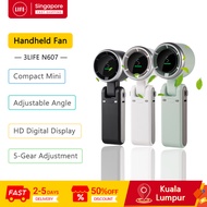 3Life N607 Handheld Turbofan Mini Foldable Fan With Digital Display 5 Wind Speeds Angle Adjustable