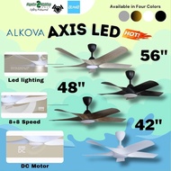 Alpha Alkova AXIS LED Ceiling Fan 56" DC Motor 5 blade with remote designer fan kipas angin siling fan 家用风扇white black