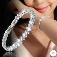 WOW Fashion 925 Silver Curb Chain Bracelet Bangle Charm Women Men Party Jewelry Gift
