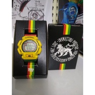 Casio G shock dw003 custom look anak katak dw9052 rasta, glossy rasta,siap logo in4mation,backlight 