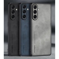 For Samsung Galaxy M56 F56 5G Case Luxury PU Leather Phone Case For Samsung F56 Back Cover Matte Sil