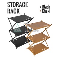 Aluminium Alloy Three-Tier Rack Portable Retractable Foldable Outdoor Camping Rack