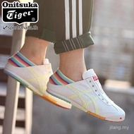 HF6W Onitsuka MEXICO 66 Slip-On Rainbow Breathable Canvas Men's Shoes Women's All-Match Casual Shoes