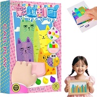 MAYWI Color Scratch Painting, DIY Material Animal Pattern Squeegee Art Kids Paint Kit, Painting Art 