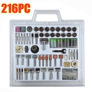 MKR 216Pcs Mini Drill Rotary Tool & Dremel Grinding, Carving, Polishing Tool Sets Grinder Head Polis