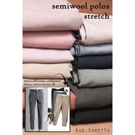 Plain Semiwool Stretch Fabric Formal Trouser/ Anklepants Blazer Officewear Premium Grade A Office Tr