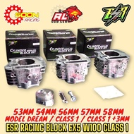ESR EX5 BLOCK RACING 53MM 54MM 56MM 57MM 58MM HONDA EX5 W100 CLASS 1