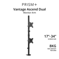 PRISM+ Vantage Ascend Dual | 17" - 34" VESA Monitor Arm