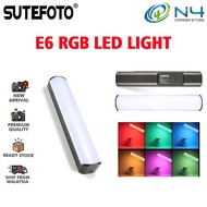 Sutefoto E6 RGB LED Video Light Tube Portable Handheld Pocket Size Photography Lighting Stick For Ph