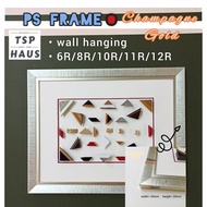 6R8R10R11RA3A4 Champagne Gold PS Photo Frame wall hanging Bingkai Gambar for painting,wedding photo,