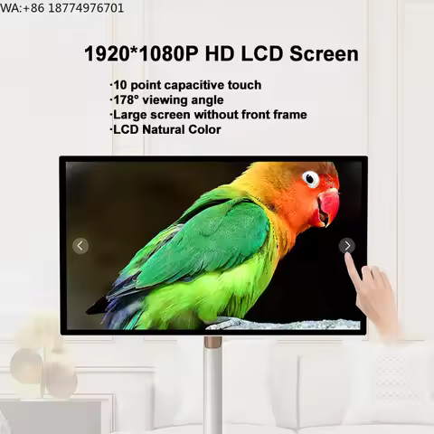 21.5/24/32 Inch Wireless Smart Portable TV Indoor LCD Display Capacitive Touch Rechargeable Moveable