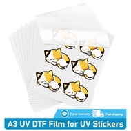 【Must-have】 10/20/50/100PCS DTF Film A3 Sticker Film DTF Film for Printers Waterproof Scratch resist