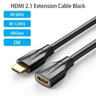 Vention HDMI 2.1 Kabel Ekstensi UHD 8K/60Hz HDMI 2.1 Ke ตัวขยายสัญญาณ Kabel Perempua สำหรับตัวต่อขยา