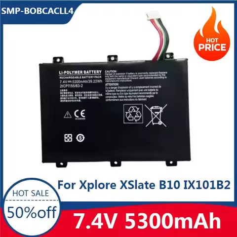 New 5300mAh SMP-BOBCACLL4 2ICP7/55/63-2 Laptop Battery for Xplore XSlate B10 IX101B2 D10 iX101B1 ix1