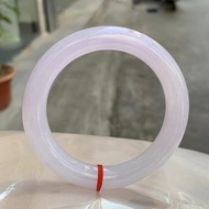 冰種 天然翡翠 緬甸 A玉 玉鐲 • 冰種粉紫翡翠圓鐲