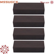IMSSUG 4PCS Ebony Handle Plate, Ebony Color Ebony Ebony Wood Lumber, Premium 12cm x 4cm x 2.5cm(4.72