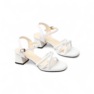 Giày Sandal Nữ Cao Gót 5cm Đế Vuông Quai Chéo Cột Nút Pixie H411