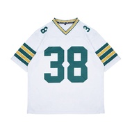 RZQ 38 kỹ thuật số Jersey bóng bầu dục Jersey Street Clothing Cộng với kích thước Mỹ Nam&Nữ Universa