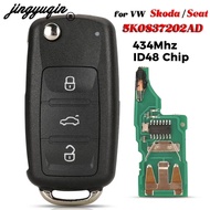 5K0 837 202 AD Remote Key 434MHz id48 for VW Golf Mk6 Estate Caddy Eos Jetta Polo Scirocco Tiguan Sk