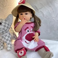 NPK ตุ๊กตาจำลองของแท้ตุ๊กตาเกิดใหม่ของเล่นเด็กผู้หญิงเจ้าหญิงยางนิ่มสำหรับทารก55ซม. สามารถอาบน้ำได้สำหรับวันเด็ก