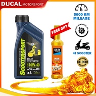 DUCAL 4T SCOOTER Fully Synthetic 10W40 API SN JASO MB (1L) Motorcycle Engine Oil (FREE GIFT) SKUTER Minyak Hitam