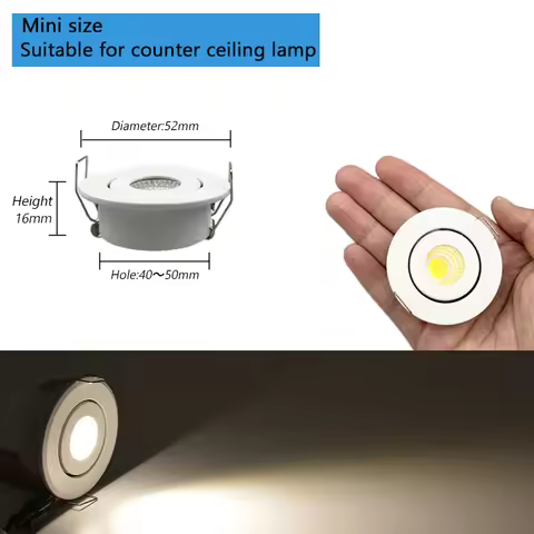 4pcs Mini LED 1W 3W Dimmable Lighting Embedded AC85-265V Aluminum Cabinet Ceiling Light Living Room