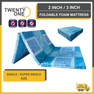 [SG Seller]Twentyone 2" 3"Foldable Foam Mattress (Single /Super Single)