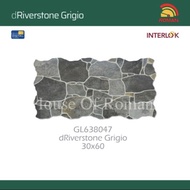 Keramik Dinding Pagar Interlock/Keramik Dinding Teras Batu Alam Abu 