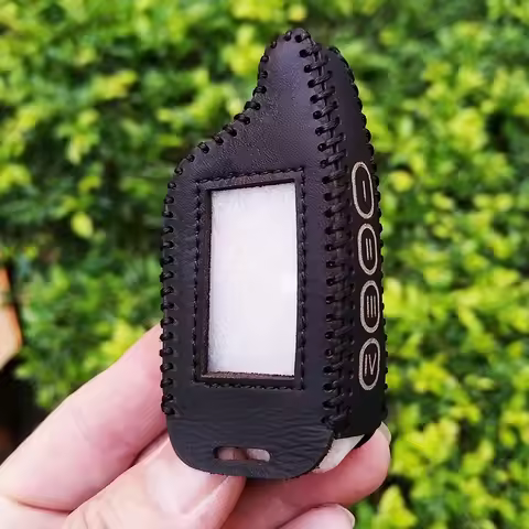 M7/M8/M9 Fashion 100% Leather Case for Scher-khan Magicar 7/8/9/10/11/12 101 LCD Two Way Car Alarm S