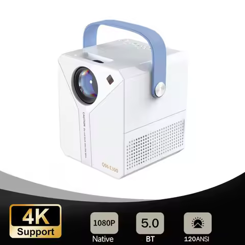E300 Projector HD 4K Android Smart Projector LED 120 lumens HD Projector Home Theater WiFi 4G BT5.0
