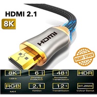 Ready Stock! HDMI Cable version 2.1 Ultra High Speed Gold Plated 3D 4K 8K 2160P HD UHD  1/1.5/2/3 Meter