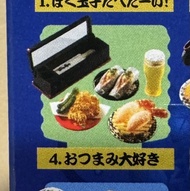 ［單品］re-ment 壽司 no. 4 啤酒 炸物 蟹肉壽司