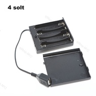 6V 4 solt AA 4x1.5V USB Battery Box For 5V LED Strip Lights female cable Mini Power Supply With Cove