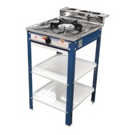 Global House LUCKY FRAME เตาแก๊สหัวเดี่ยวแบบตั้งพื้น 2 ชั้น DD-502 สีน้ำเงิน รับประกันของเเท้