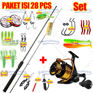 【# Beli 1 Dapat 28 #】 joran pancing full set/pancing 1 set lengkap kuat/joran pancing 1 set murah/Jo
