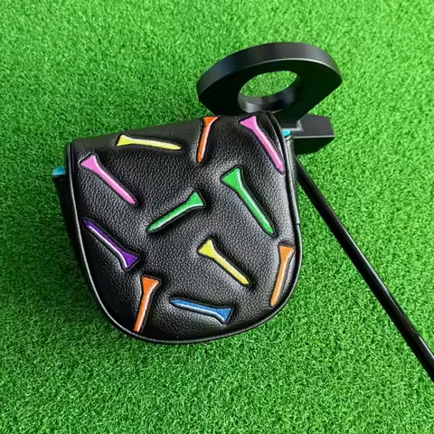 Center Shaft Mallet Putter Covers Putter PU Leather Headcover Magnetic Closure Golf Club Covers For 