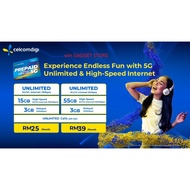 NEW CELCOMDIGI PREPAID SIM PROMO COME WITH UNLIMITED CALLS AND DATA*