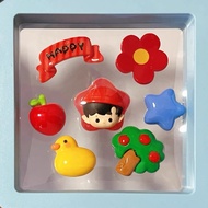 Popmart Hacipupu Pop Bean Hacipupu Jibbitz Set cute Hacipupu crocs charm Funny Shoes Decoration Wome