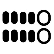 2Sets 0.6mm Mouse Feet Mouse Skates for Logitech G102 Laser Mouse