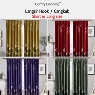 Comfy Bedding SemiBlackout Door Curtain Window Hook Type Modern Langsir Tingkap Tirai Bilik Langsir 