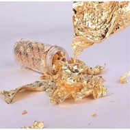 Baking / Funbaking - Jumbo Edible Gold Sheet Leaf Gold Leaf Flakes 24K - Gold