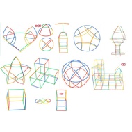 ps4 games nintendo switch games board games pc game 3D Straw Building Blocks Toys Children Space Thi