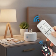 EWeLink 2-Pin Flat Plug WiFi Smart Plug, Wireless Remote Control, Compatible with Alexa/Google Home 