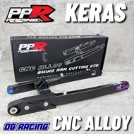 (KERAS) CNC ALLOY PPR RACING SWING ARM + 2 Inch Cutting Std Y15 Y15 ARM ALLOY YAMAHA CUTTING STD/ PP